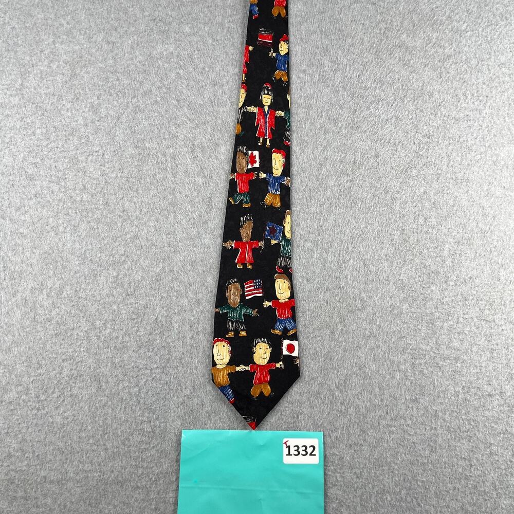 World Children Necktie Tie Different Countires All Over Print